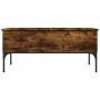 Mesa de centro madera ingeniería metal roble humo 100x50x45cm de , Mesas de centro - Ref: Foro24-845413, Precio: 65,69 €, Des...