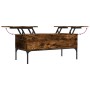 Mesa de centro madera ingeniería metal roble humo 100x50x45cm de , Mesas de centro - Ref: Foro24-845413, Precio: 65,69 €, Des...