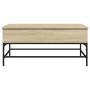 Mesa de centro madera ingeniería metal roble Sonoma 100x50x45cm de , Mesas de centro - Ref: Foro24-845397, Precio: 67,24 €, D...