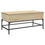 Mesa de centro madera ingeniería metal roble Sonoma 100x50x45cm de , Mesas de centro - Ref: Foro24-845397, Precio: 67,24 €, D...