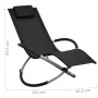 Tumbona para niños de acero negro de vidaXL, Tumbonas - Ref: Foro24-47793, Precio: 64,76 €, Descuento: %