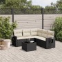 Set de sofás de jardín 6 piezas y cojines ratán sintético negro de , Conjuntos de jardín - Ref: Foro24-3220155, Precio: 365,0...