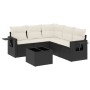 Set de sofás de jardín 6 piezas y cojines ratán sintético negro de , Conjuntos de jardín - Ref: Foro24-3220155, Precio: 365,0...