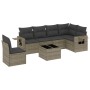 Set de sofás de jardín 7 piezas con cojines ratán PE gris de , Conjuntos de jardín - Ref: Foro24-3220239, Precio: 427,12 €, D...