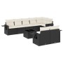 Set de sofás de jardín 8 piezas y cojines ratán sintético negro de , Conjuntos de jardín - Ref: Foro24-3220425, Precio: 538,9...