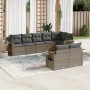 Set de sofás de jardín 8 pzas y cojines ratán sintético gris de , Conjuntos de jardín - Ref: Foro24-3220419, Precio: 534,94 €...