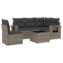Set de sofás de jardín 6 piezas y cojines ratán sintético negro de , Conjuntos de jardín - Ref: Foro24-3220174, Precio: 391,1...