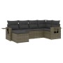 Set de muebles de jardín 6 pzas y cojines ratán sintético gris de , Conjuntos de jardín - Ref: Foro24-3220459, Precio: 365,98...
