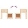 Mesita de noche madera maciza de pino 79,5x38x65,5 cm de vidaXL, Mesitas de noche - Ref: Foro24-814539, Precio: 55,66 €, Desc...