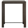 Mesa alta de jardín ratán sintético marrón 100x60,5x110,5 cm de vidaXL, Mesas de jardín - Ref: Foro24-45873, Precio: 119,44 €...