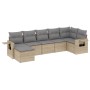 Set sofás de jardín 7 piezas y cojines ratán sintético beige de , Conjuntos de jardín - Ref: Foro24-3220478, Precio: 439,34 €...