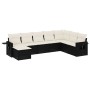 Set de sofás de jardín 8 piezas y cojines ratán sintético negro de , Conjuntos de jardín - Ref: Foro24-3220555, Precio: 435,0...
