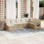 Juego de sofás de jardín con cojines beige 8 pzas ratán PE de , Conjuntos de jardín - Ref: Foro24-3220557, Precio: 511,38 €, ...