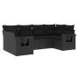 Set de sofás de jardín 6 piezas y cojines ratán sintético negro de , Conjuntos de jardín - Ref: Foro24-3220574, Precio: 402,8...