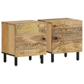 Mesitas de noche 2 uds madera maciza de mango 40x33x46 cm de , Mesitas de noche - Ref: Foro24-356888, Precio: 86,77 €, Descue...