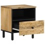 Mesita de noche de madera maciza de mango 40x33x46 cm de , Mesitas de noche - Ref: Foro24-356897, Precio: 57,77 €, Descuento: %