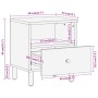 Mesita de noche de madera maciza de mango 40x33x46 cm de , Mesitas de noche - Ref: Foro24-356897, Precio: 57,77 €, Descuento: %