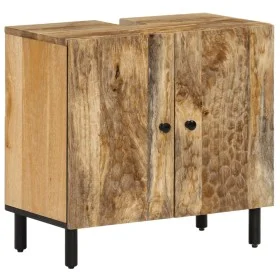 Armario de lavabo para baño madera maciza de mango 62x33x58 cm de , Tocadores de baño - Ref: Foro24-356910, Precio: 101,81 €,...