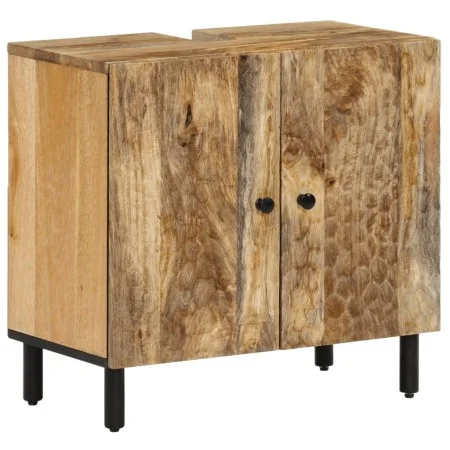 Armario de lavabo para baño madera maciza de mango 62x33x58 cm de , Tocadores de baño - Ref: Foro24-356910, Precio: 101,81 €,...