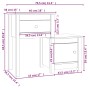 Mesita de noche madera maciza de pino 79,5x38x65,5 cm de vidaXL, Mesitas de noche - Ref: Foro24-814539, Precio: 55,66 €, Desc...