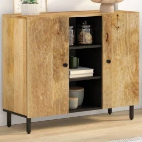 Armario auxiliar madera maciza de mango 90x33x75 cm de , Aparadores - Ref: Foro24-356919, Precio: 195,52 €, Descuento: %