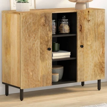Armario auxiliar madera maciza de mango 90x33x75 cm de , Aparadores - Ref: Foro24-356919, Precio: 195,52 €, Descuento: %