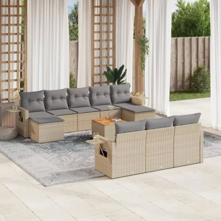 11-piece garden sofa set with beige synthetic rattan cushions by , Modular outdoor sofas - Ref: Foro24-3224785, Price: 650,96...