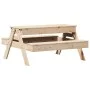 Mesa de pícnic con arenero para niños madera maciza de pino de , Mesas de jardín - Ref: Foro24-832592, Precio: 107,35 €, Desc...