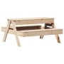 Mesa de pícnic con arenero para niños madera maciza de pino de , Mesas de jardín - Ref: Foro24-832592, Precio: 109,01 €, Desc...