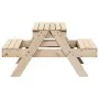 Mesa de pícnic con arenero para niños madera maciza de pino de , Mesas de jardín - Ref: Foro24-832592, Precio: 107,35 €, Desc...