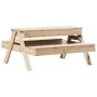 Mesa de pícnic con arenero para niños madera maciza de pino de , Mesas de jardín - Ref: Foro24-832592, Precio: 107,35 €, Desc...