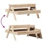 Mesa de pícnic con arenero para niños madera maciza de pino de , Mesas de jardín - Ref: Foro24-832592, Precio: 107,35 €, Desc...