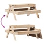 Mesa de pícnic con arenero para niños madera maciza de pino de , Mesas de jardín - Ref: Foro24-832592, Precio: 109,01 €, Desc...