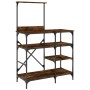 Estantería de cocina madera ingeniería metal roble 90x40x132 cm de , Contenedores para utensilios de cocina - Ref: Foro24-845...