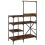 Estantería de cocina madera ingeniería metal roble 90x40x132 cm de , Contenedores para utensilios de cocina - Ref: Foro24-845...