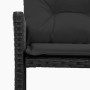 Sofá de jardín en forma de L con mesa y cojines ratán PE negro de , Sofás de exterior - Ref: Foro24-365572, Precio: 208,76 €,...