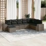 Set de sofás de jardín 8 pzas y cojines ratán sintético gris de , Conjuntos de jardín - Ref: Foro24-3222959, Precio: 490,18 €...