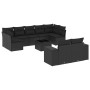 Set de sofás de jardín 10 pzas cojines ratán sintético negro de , Conjuntos de jardín - Ref: Foro24-3255362, Precio: 668,73 €...