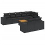 Set de sofás de jardín 8 piezas y cojines ratán sintético negro de , Conjuntos de jardín - Ref: Foro24-3257861, Precio: 634,6...