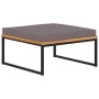 Reposapiés y cojín madera maciza acacia gris oscuro 66x66x36 cm de vidaXL, Otomanas - Ref: Foro24-46511, Precio: 72,88 €, Des...