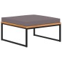 Reposapiés y cojín madera maciza acacia gris oscuro 66x66x36 cm de vidaXL, Otomanas - Ref: Foro24-46511, Precio: 73,52 €, Des...