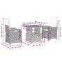Set comedor de jardín 3 pzas con cojines ratán sintético negro de , Conjuntos de jardín - Ref: Foro24-3277325, Precio: 310,73...