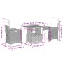Set comedor de jardín 3 pzas con cojines ratán sintético negro de , Conjuntos de jardín - Ref: Foro24-3277327, Precio: 333,77...