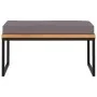 Reposapiés y cojín madera maciza acacia gris oscuro 66x66x36 cm de vidaXL, Otomanas - Ref: Foro24-46511, Precio: 72,88 €, Des...