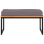 Reposapiés y cojín madera maciza acacia gris oscuro 66x66x36 cm de vidaXL, Otomanas - Ref: Foro24-46511, Precio: 73,52 €, Des...