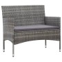 Set de muebles de jardín 4 pzas y cojines ratán sintético gris de vidaXL, Conjuntos de jardín - Ref: Foro24-45812, Precio: 22...