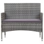 Set de muebles de jardín 4 pzas y cojines ratán sintético gris de vidaXL, Conjuntos de jardín - Ref: Foro24-45812, Precio: 22...