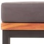 Reposapiés y cojín madera maciza acacia gris oscuro 66x66x36 cm de vidaXL, Otomanas - Ref: Foro24-46511, Precio: 72,88 €, Des...