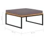 Reposapiés y cojín madera maciza acacia gris oscuro 66x66x36 cm de vidaXL, Otomanas - Ref: Foro24-46511, Precio: 72,88 €, Des...