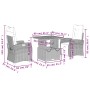 Set comedor de jardín 3 piezas con cojines ratán sintético gris de , Conjuntos de jardín - Ref: Foro24-3277399, Precio: 370,3...